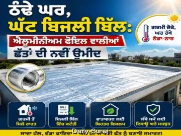 ਠੰਢੇ ਘਰ, ਘੱਟ ਬਿਜਲੀ ਬਿੱਲ: ਐਲੂਮੀਨੀਅਮ ਫੋਇਲ ਵਾਲੀਆਂ ਛੱਤਾਂ ਦੀ ਨਵੀਂ ਉਮੀਦ