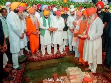 CM Bhagwant Singh Mann Lays Foundation Stone Of Sri Guru Ravidass Ji Bani Adhyayan Centre
