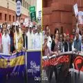 ‘सेव डेमोक्रेसी’ बैनर के साथ संसद से ECI तक मार्च, बैरिकेडिंग के बाद धरने पर बैठे विपक्षी नेता