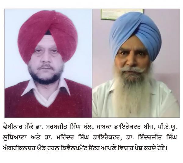 ਸਬਜ਼ੀਆਂ ਦੀ ਬਾਗਬਾਨੀ ਵਿਸ਼ੇ 'ਤੇ ਵਿਸ਼ੇਸ਼ ਵੈਬੀਨਾਰ