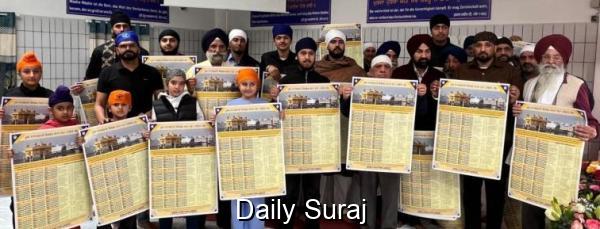 ਜਰਮਨ ਦੇ ਗੁਰਦੁਆਰਾ ਸਾਹਿਬ ਵਿਖੇ ਵਰਲਡ ਸਿੱਖ ਪਾਰਲੀਮੈਂਟ ਵੱਲੋਂ ਨਾਨਕਸ਼ਾਹੀ ਕੈਲੰਡਰ ਜਾਰੀ