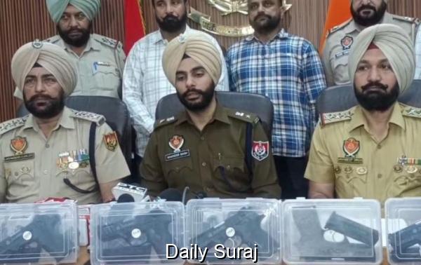 10 ਪਿਸਤੌਲਾਂ ਤੇ 2 ਕਿਲੋ ਹੈਰੋਇਨ ਸਮੇਤ 2 ਮੁਲਜ਼ਮ ਗ੍ਰਿਫਤਾਰ
