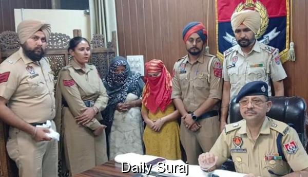 ਬਰਨਾਲਾ ਪੁਲਿਸ ਨੇ ਹੈਰੋਇਨ ਸਮੇਤ ਸੱਸ -ਨੂੰੰਹ ਨੂੰ ਕੀਤਾ ਕਾਬੂ