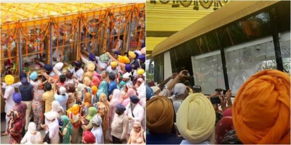 ਕੌਮਾਂਤਰੀ ਨਗਰ ਕੀਰਤਨ ਗੁਰਦੁਆਰਾ ਸ੍ਰੀ ਨਾਢਾ ਸਾਹਿਬ ਤੋਂ ਅਗਲੇ ਪੜਾਅ ਲਈ ਰਵਾਨਾ