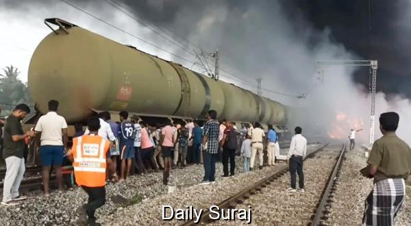 Rail Accident: ਤਾਮਿਲਨਾਡੂ ’ਚ ਮਾਲ ਗੱਡੀ ਲੀਹੋਂ ਲੱਥੀ; 18 ਬੋਗੀਆਂ ਸੜ ਕੇ ਸੁਆਹ