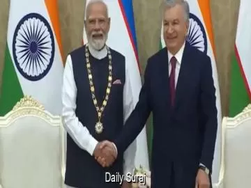 PM Modi Honoured With Uzbekistan’s Highest State Award During Tashkent Visit