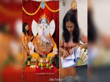 Creative Ganesh Chaturthi Tribute: Artist Builds Giant Ganesha Idol From Books